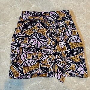 Zara Print Ruffle Mini Skirt - Size XS